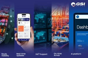 Digital logistics platform showing real-time shipment tracking, route visibility, and 24/7 cargo support services