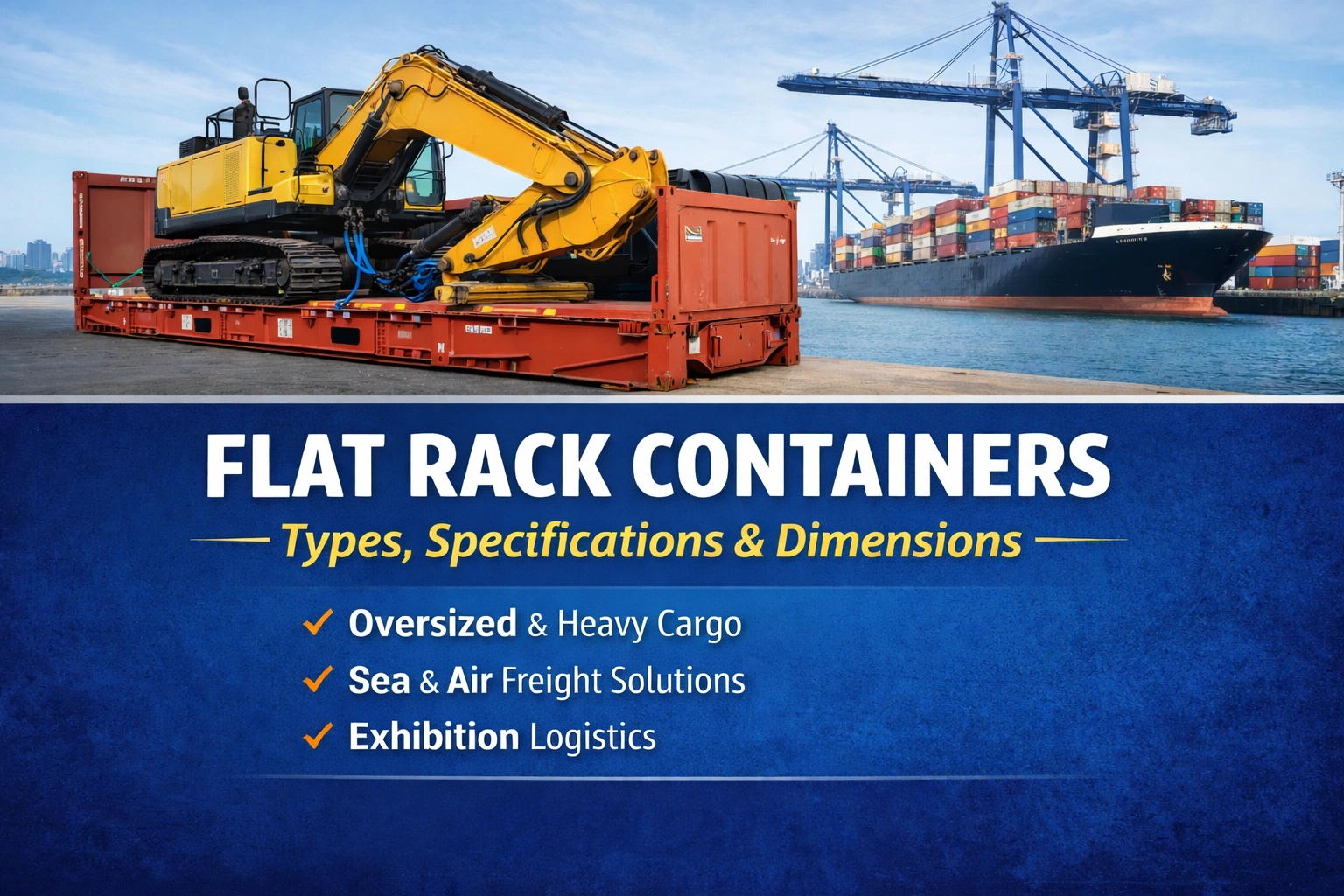 flat rack containers dimensions