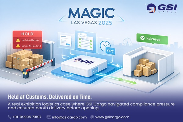 GSI Cargo exhibition shipment cleared from US customs hold at MAGIC Las Vegas 2025